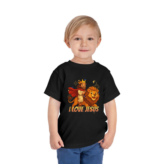 I Love Jesus! Jesus Riding a Lion | Toddler T-Shirt
