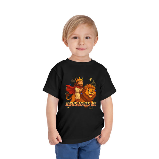 Jesus Loves Me! Jesus Riding a Lion | Toddler T-Shirt