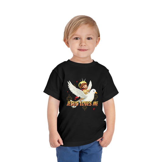 Jesus Loves Me! Jesus Riding a Dove | Toddler T-Shirt