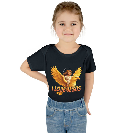 I Love Jesus Eagle Infant Bodysuit - Christian Baby Apparel