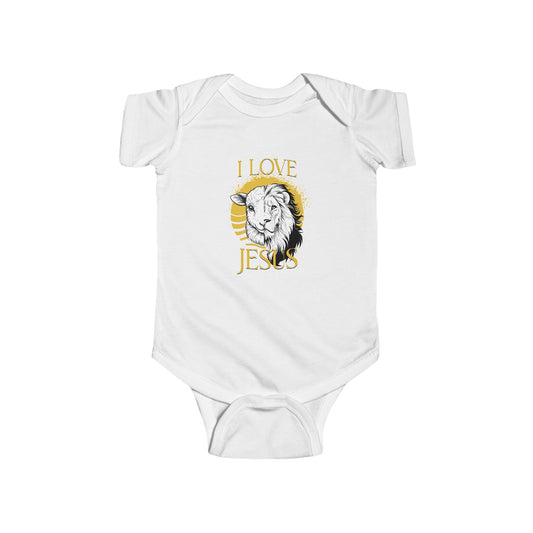 I Love Jesus Infant Bodysuit - Lion and Lamb Baby Clothes