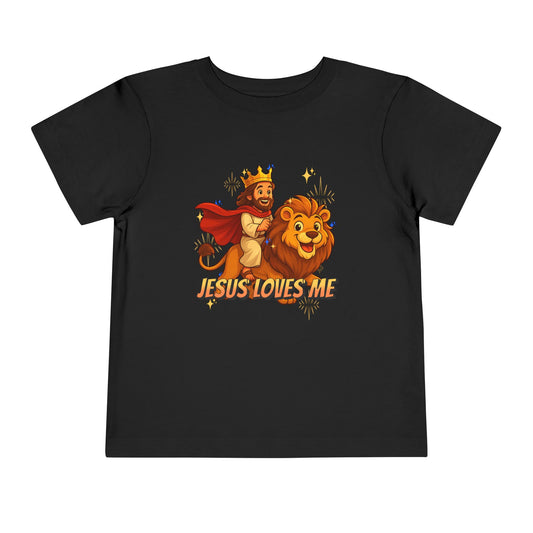 Jesus Loves Me! Jesus Riding a Lion | Toddler T-Shirt