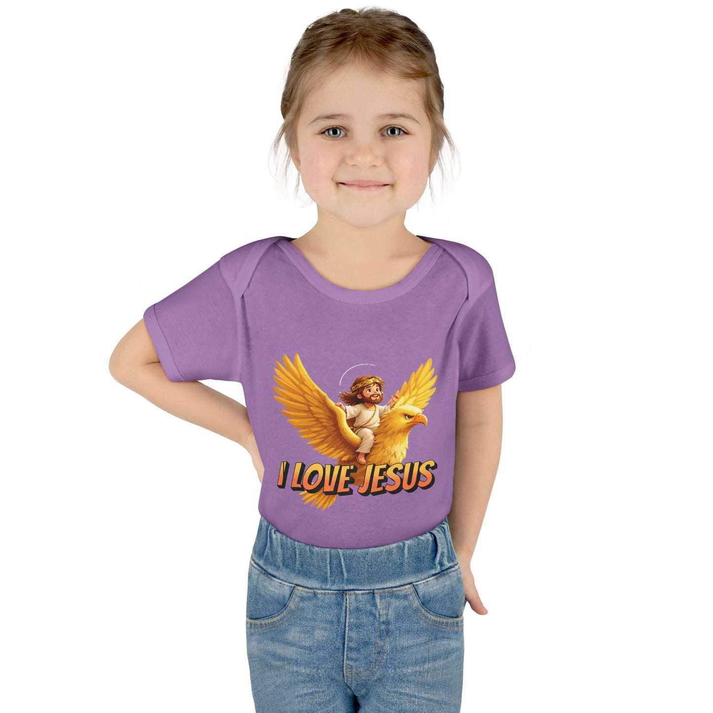 I Love Jesus Eagle Infant Bodysuit - Christian Baby Apparel