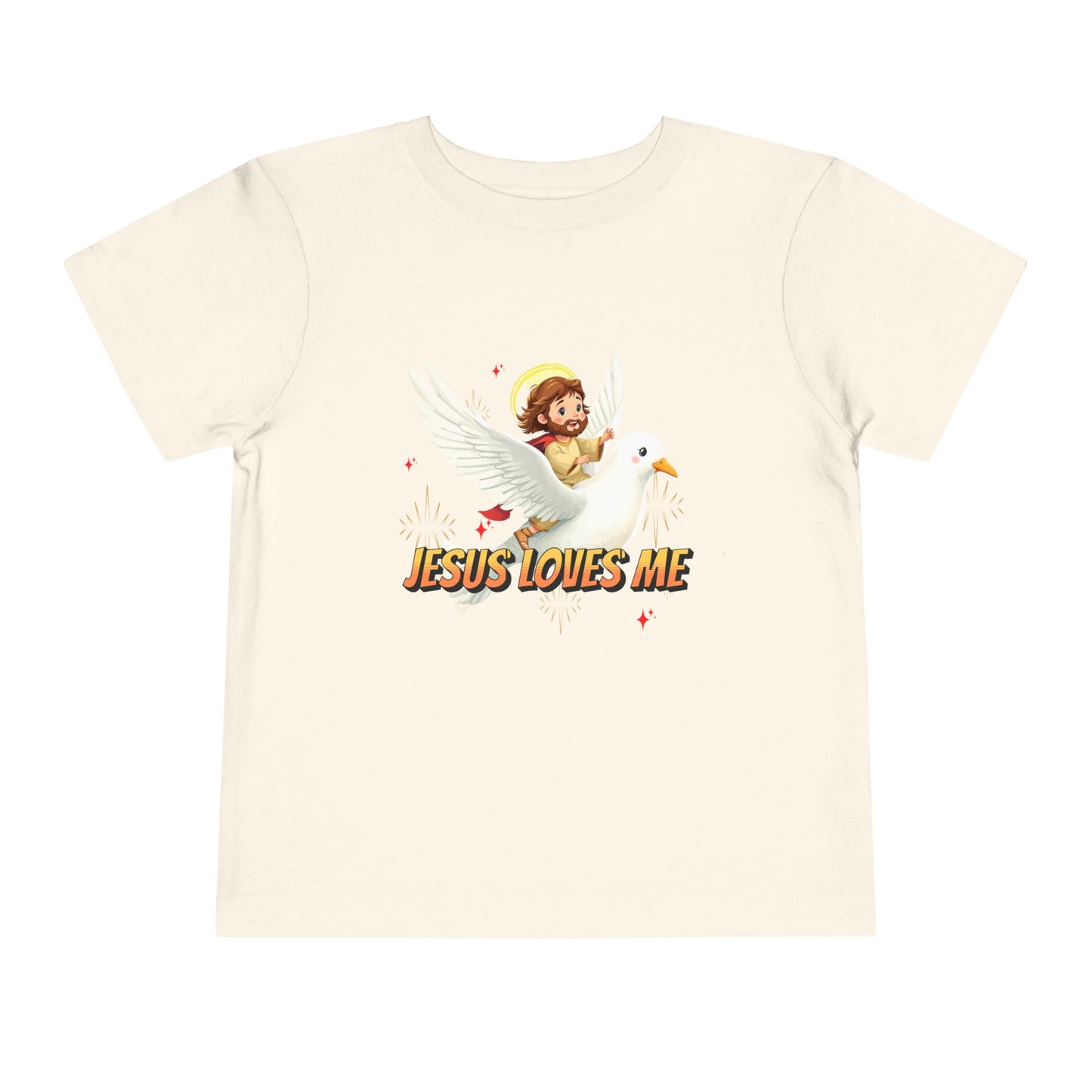 Jesus Loves Me! Jesus Riding a Dove | Toddler T-Shirt