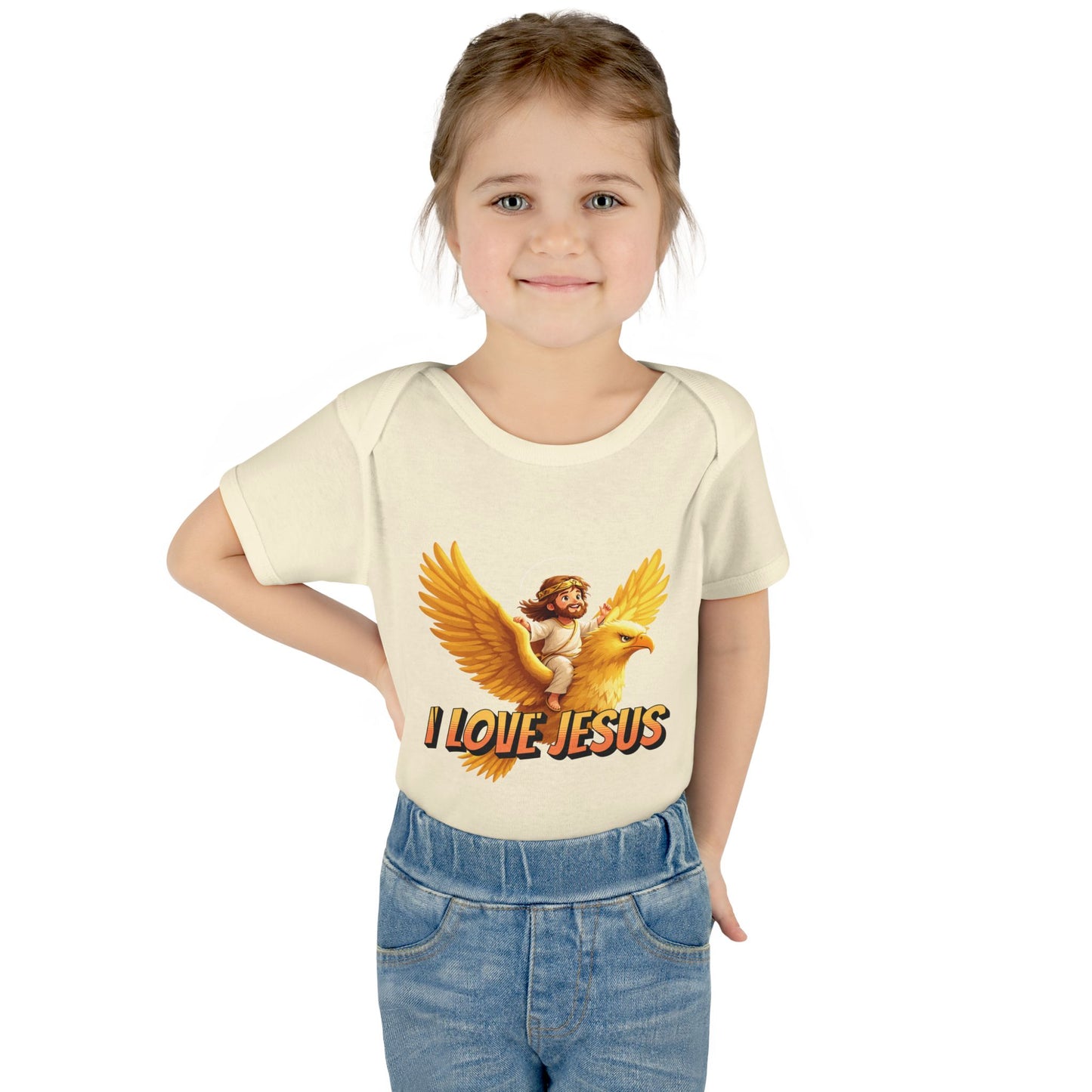 I Love Jesus Eagle Infant Bodysuit - Christian Baby Apparel