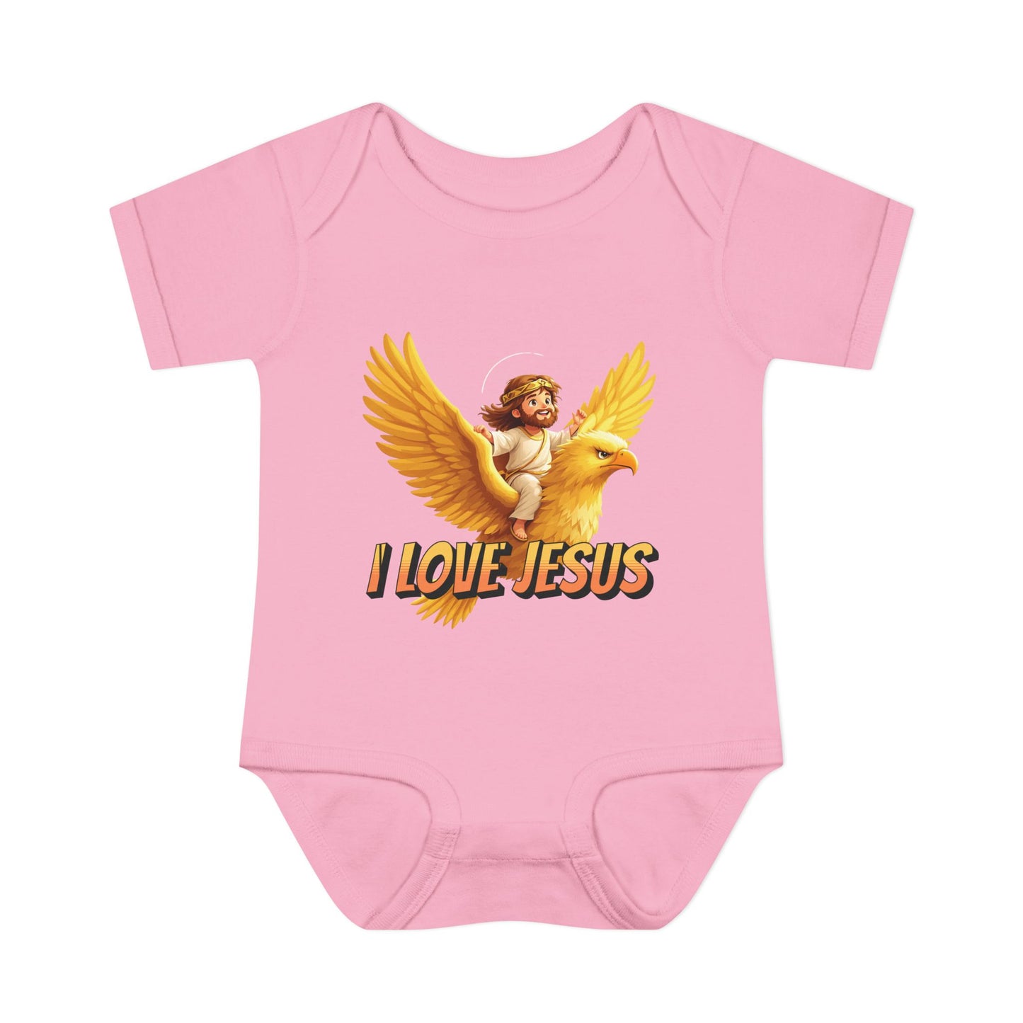 I Love Jesus Eagle Infant Bodysuit - Christian Baby Apparel
