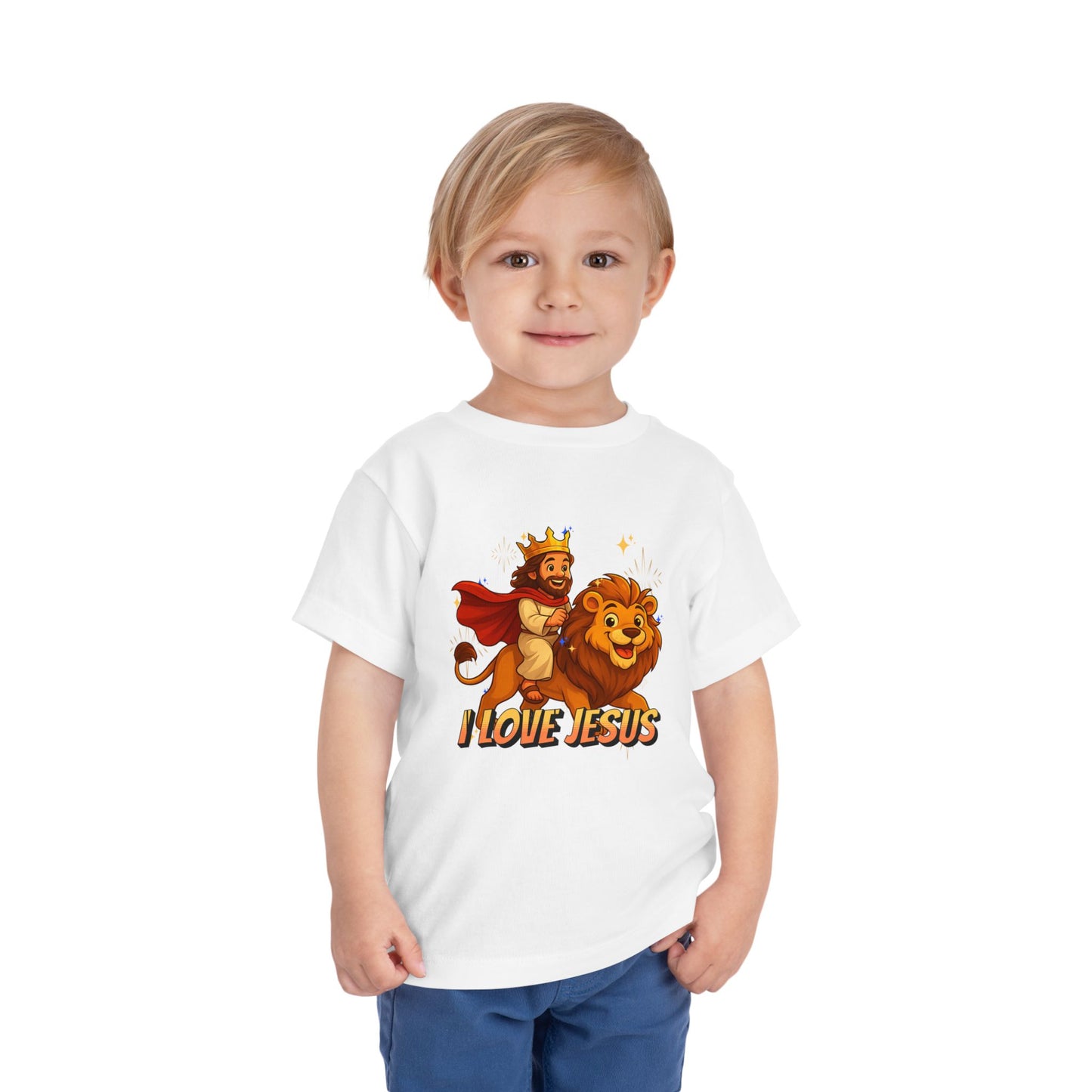 I Love Jesus! Jesus Riding a Lion | Toddler T-Shirt