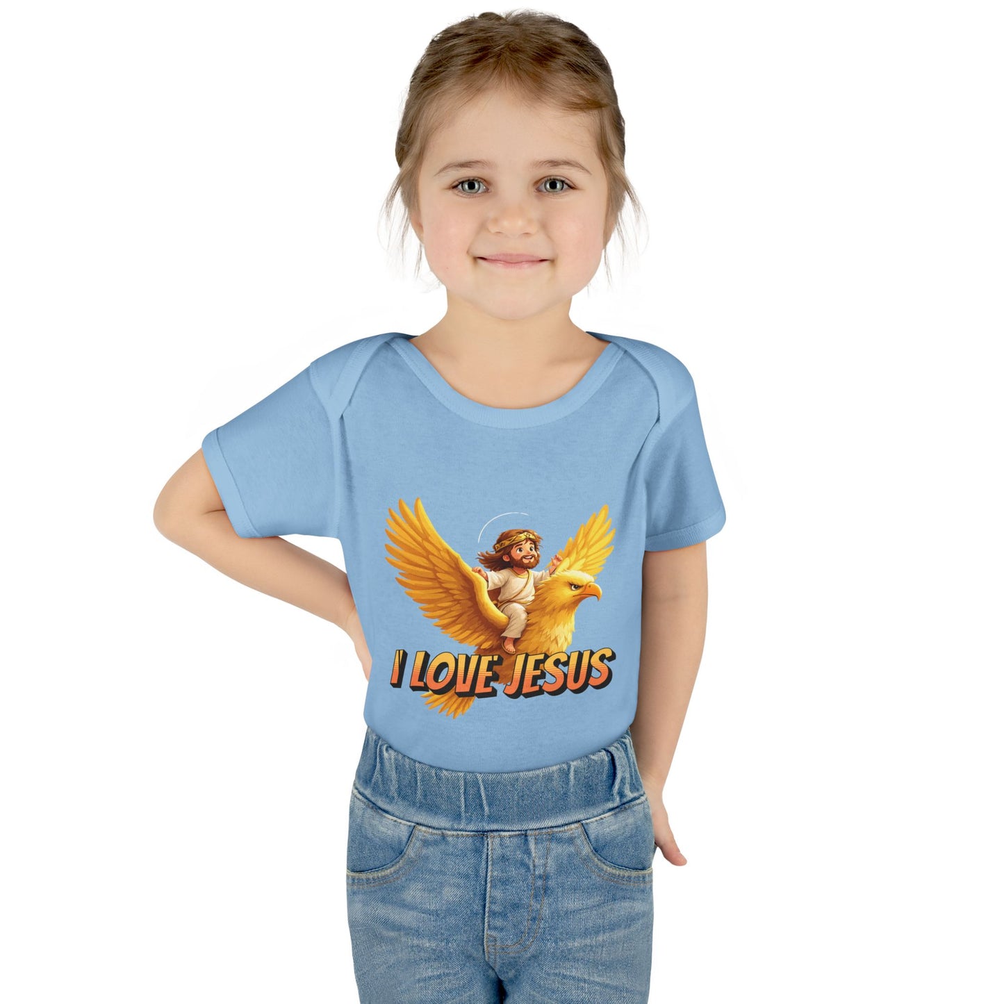 I Love Jesus Eagle Infant Bodysuit - Christian Baby Apparel