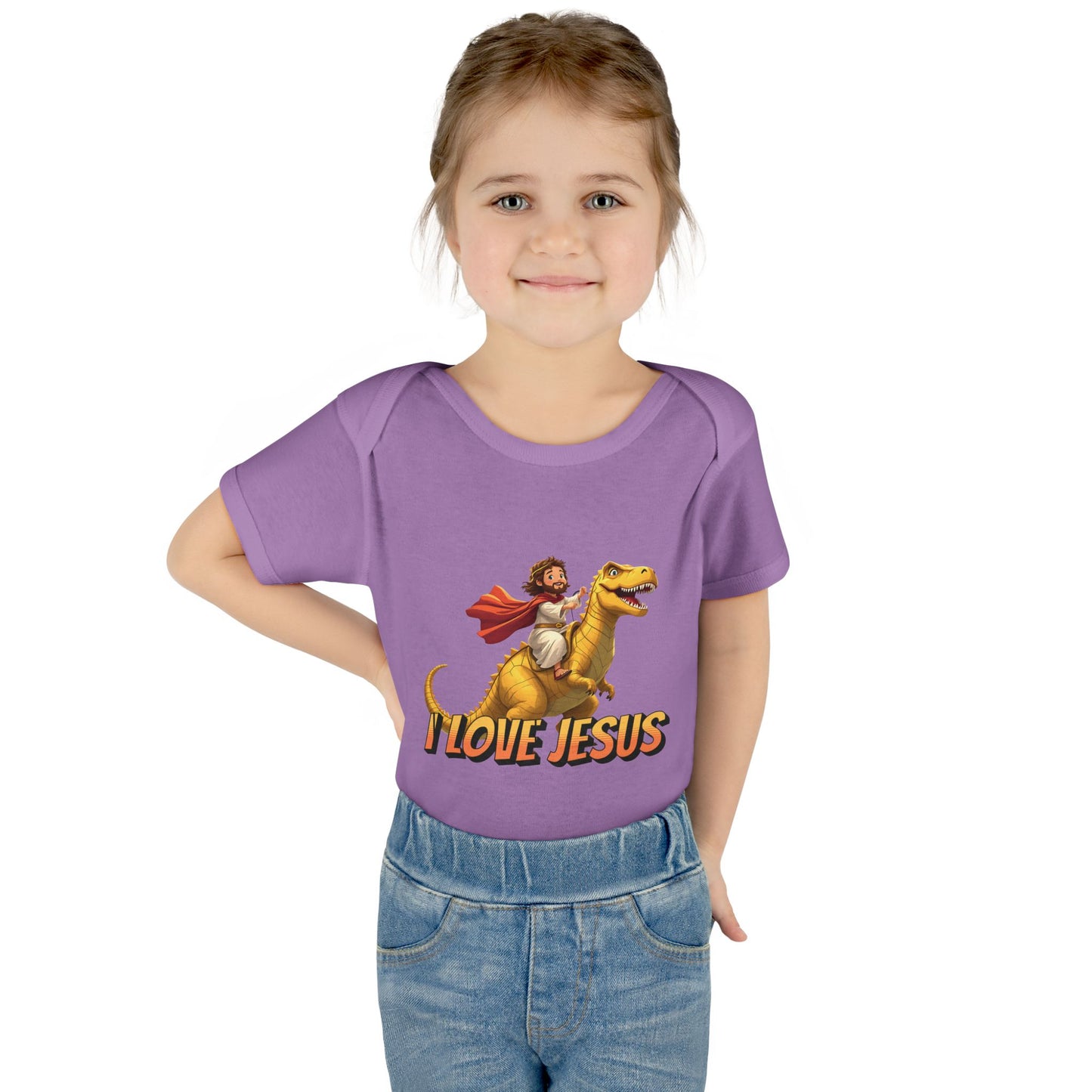 I Love Jesus T-Rex Infant Bodysuit - Christian Baby Apparel