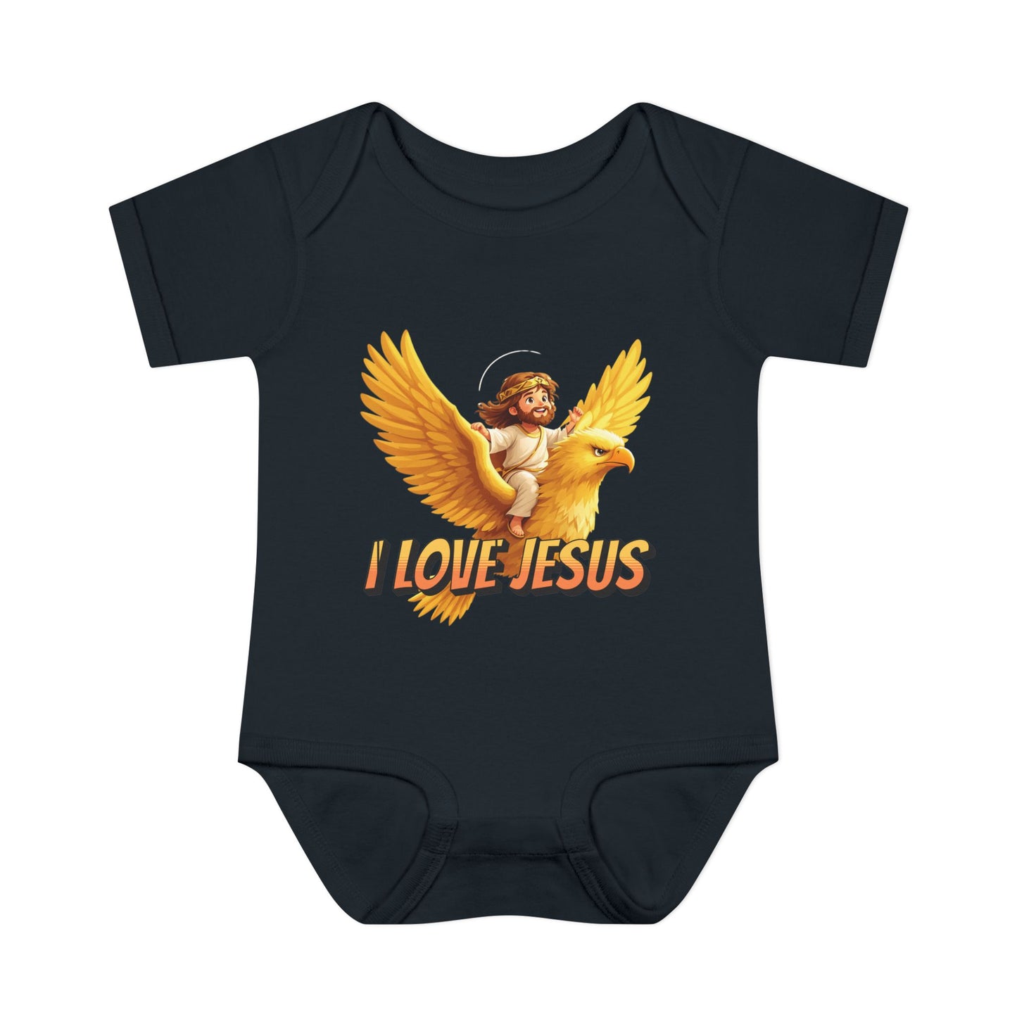 I Love Jesus Eagle Infant Bodysuit - Christian Baby Apparel