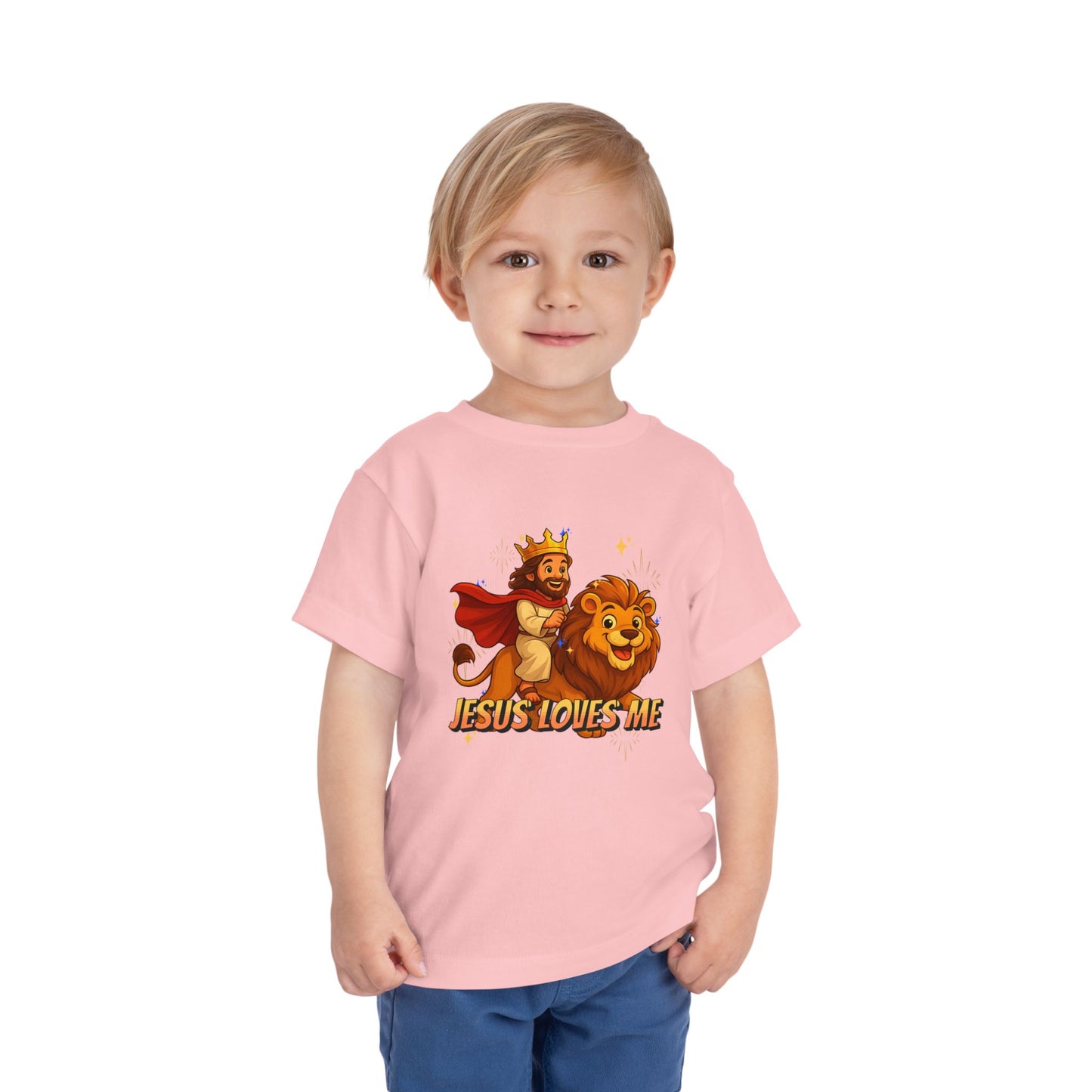Jesus Loves Me! Jesus Riding a Lion | Toddler T-Shirt