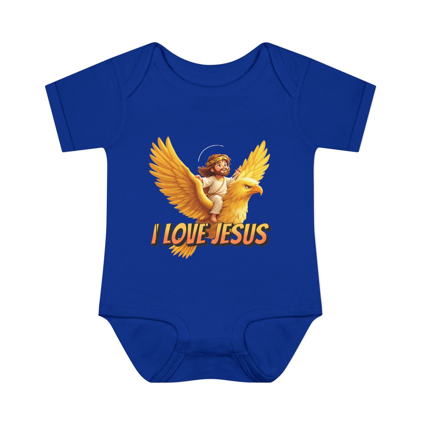 I Love Jesus Eagle Infant Bodysuit - Christian Baby Apparel