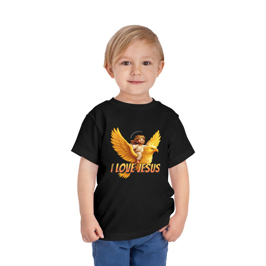 I Love Jesus! Jesus Riding an Eagle | Toddler T-Shirt