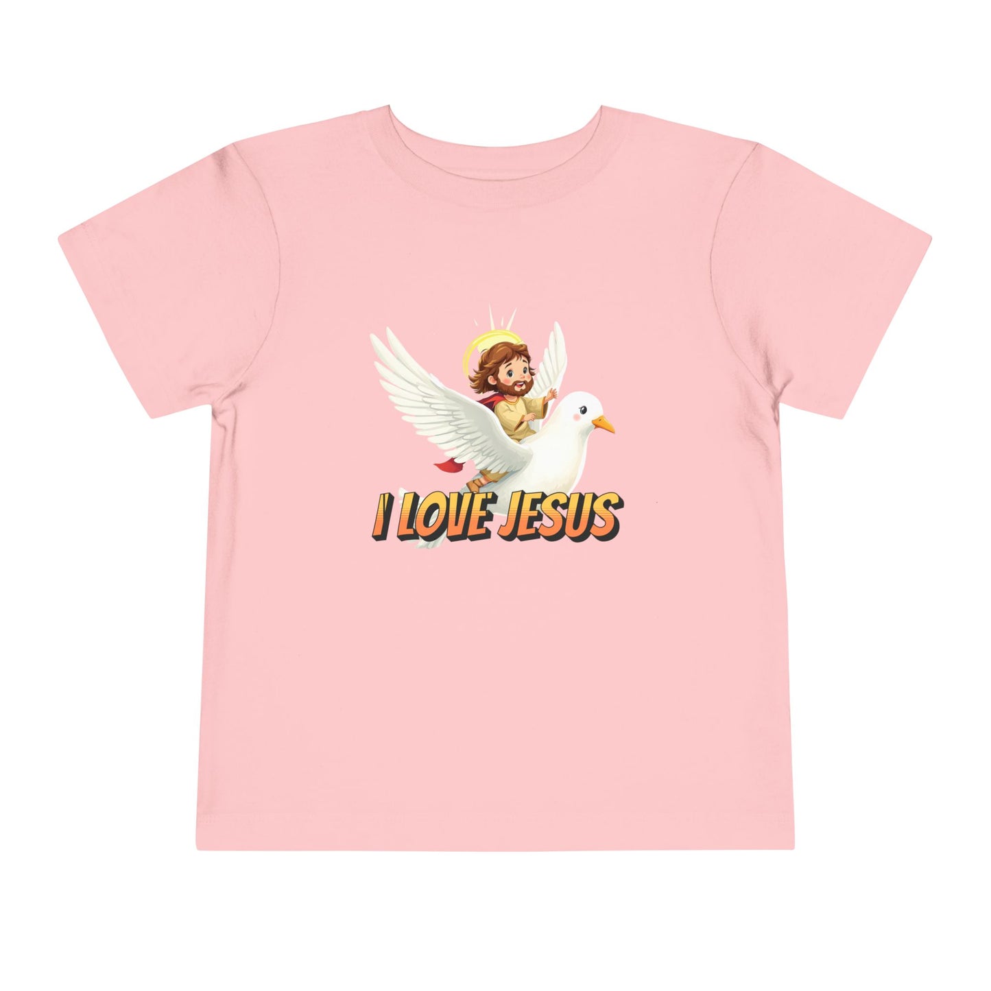 I Love Jesus! Jesus Riding a Dove | Toddler T-Shirt