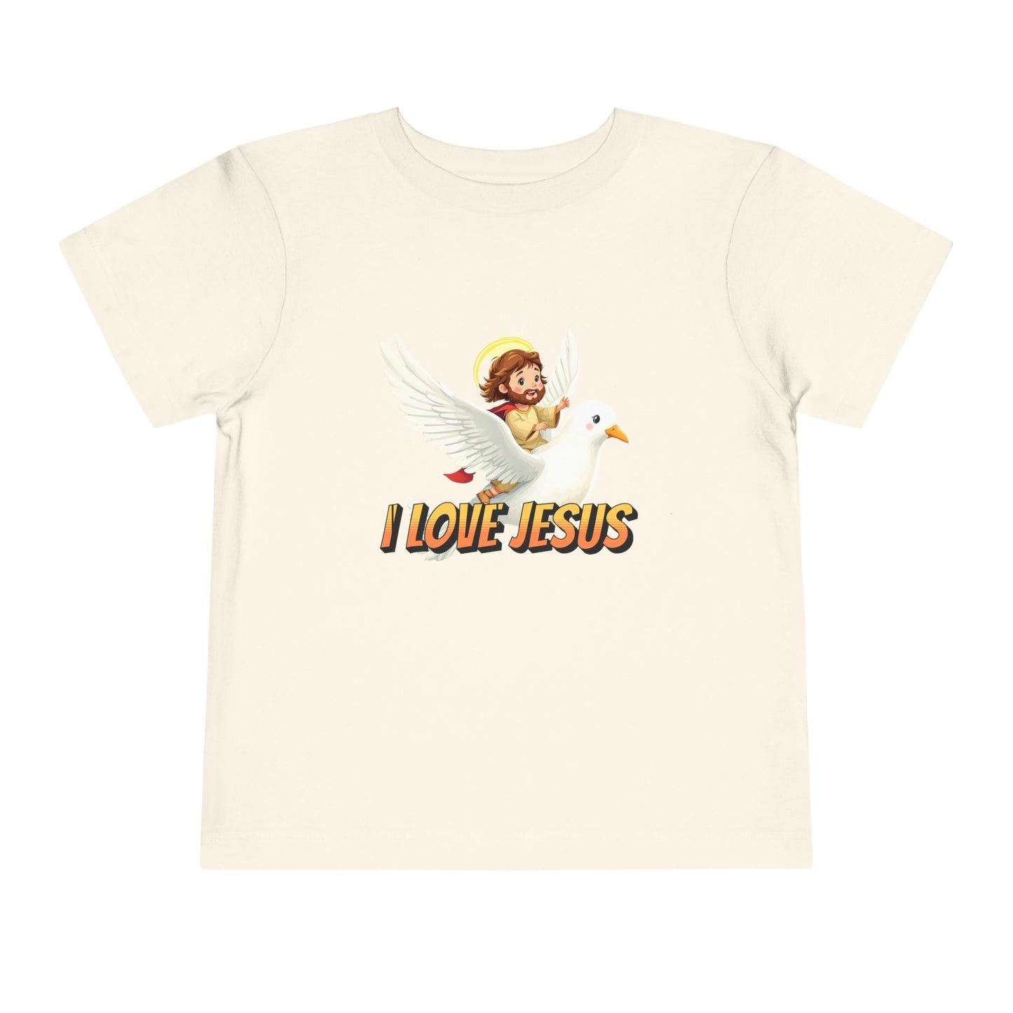 I Love Jesus! Jesus Riding a Dove | Toddler T-Shirt