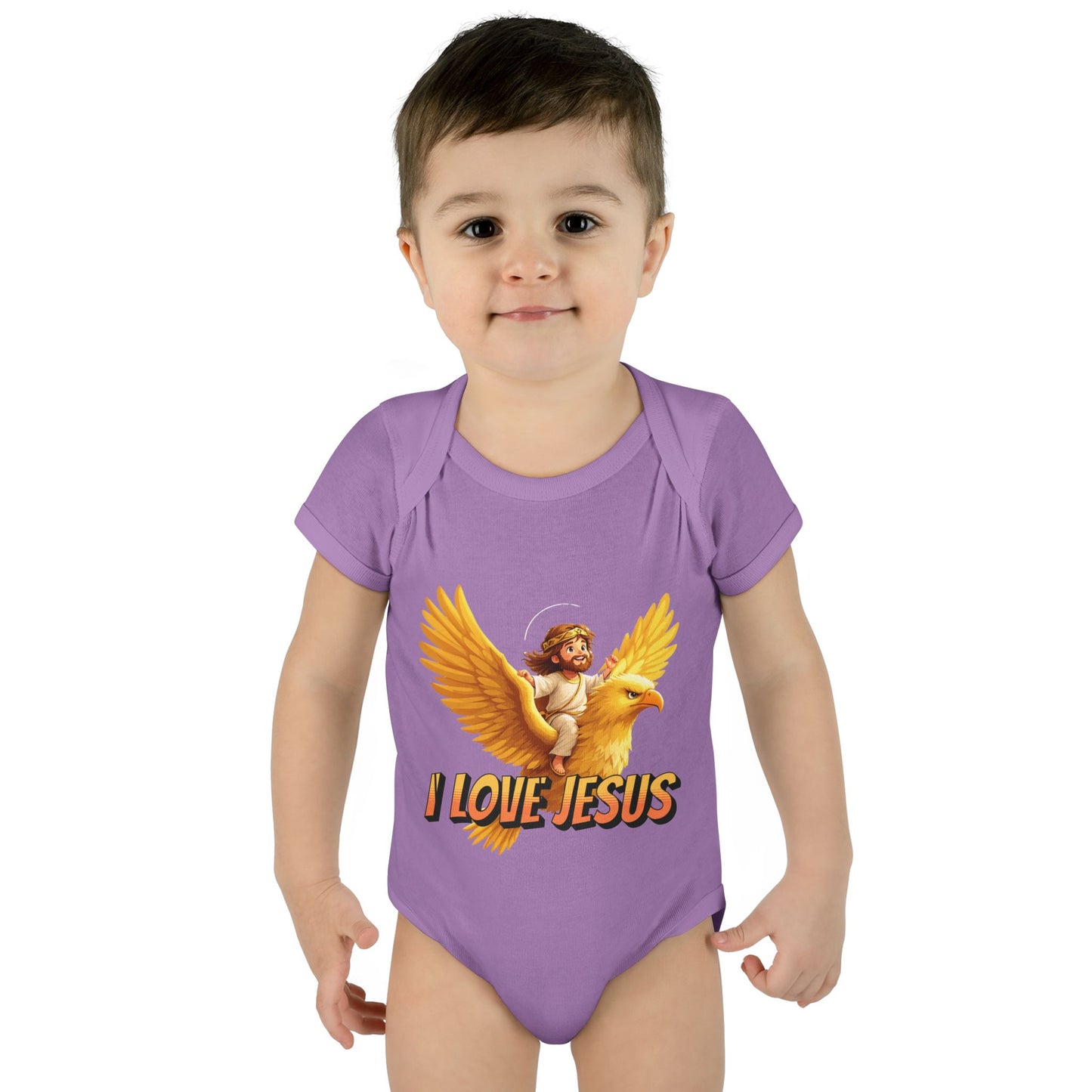 I Love Jesus Eagle Infant Bodysuit - Christian Baby Apparel