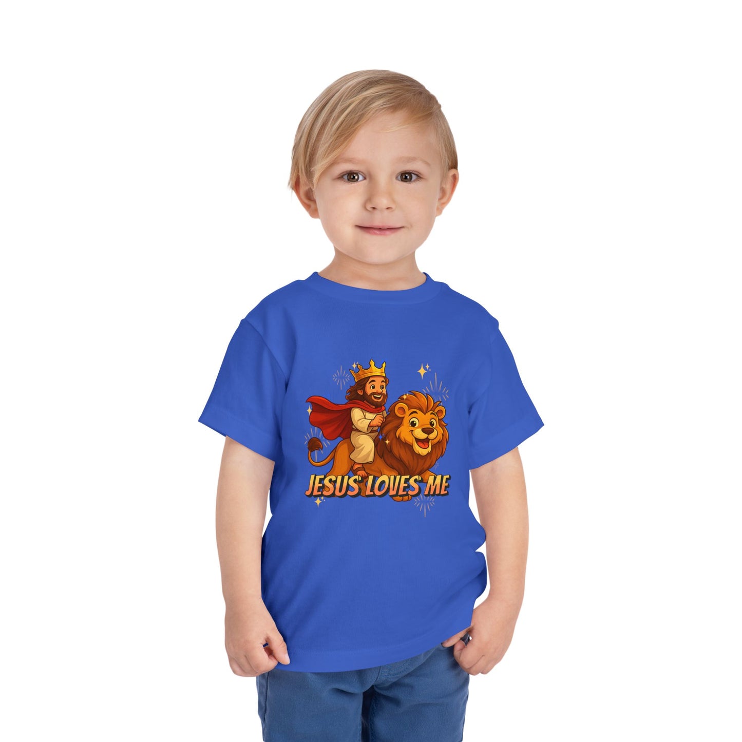 Jesus Loves Me! Jesus Riding a Lion | Toddler T-Shirt