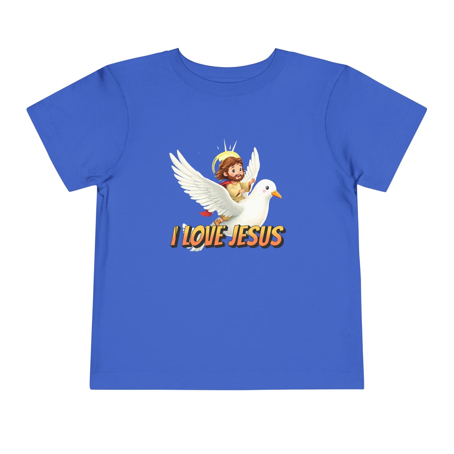 I Love Jesus! Jesus Riding a Dove | Toddler T-Shirt