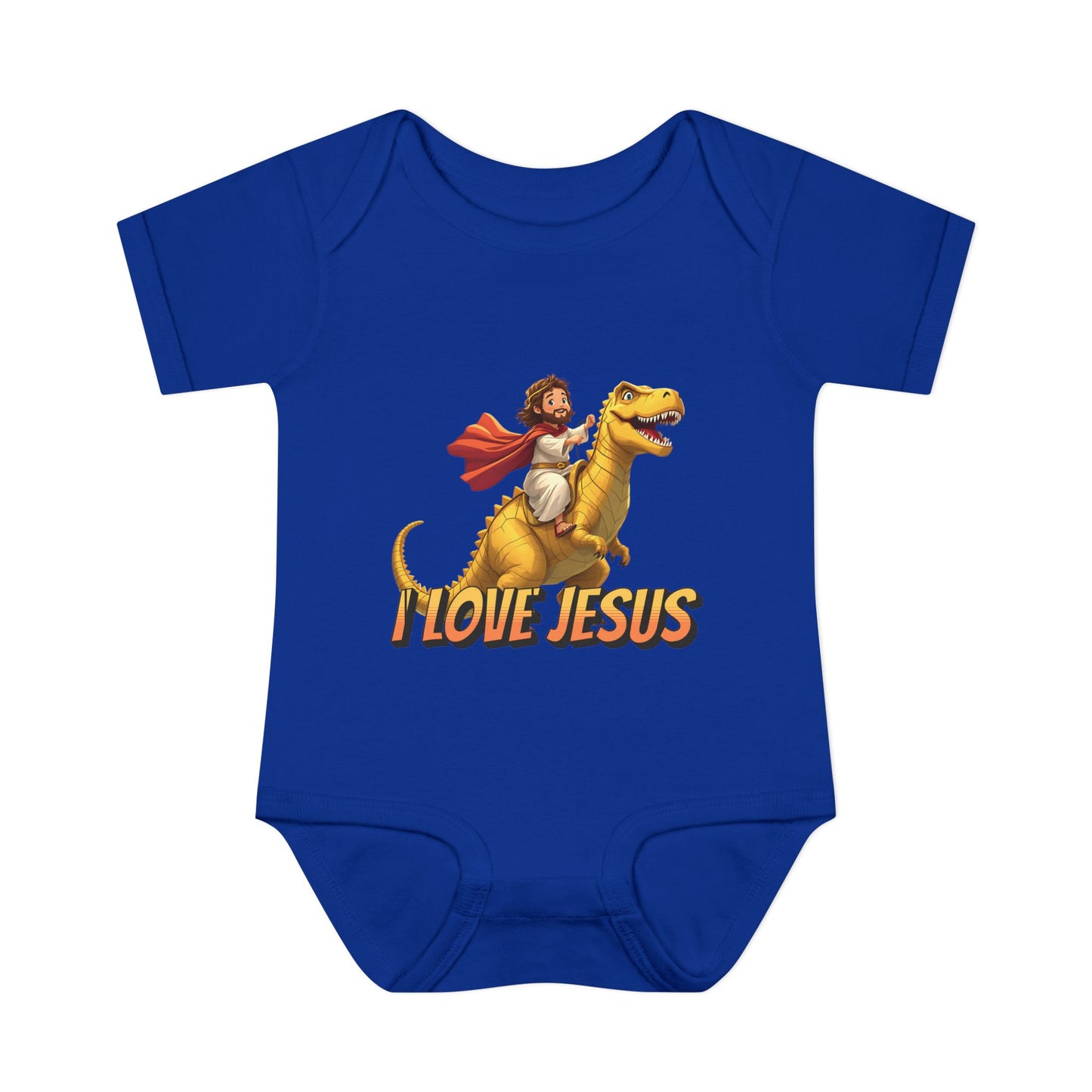 I Love Jesus T-Rex Infant Bodysuit - Christian Baby Apparel