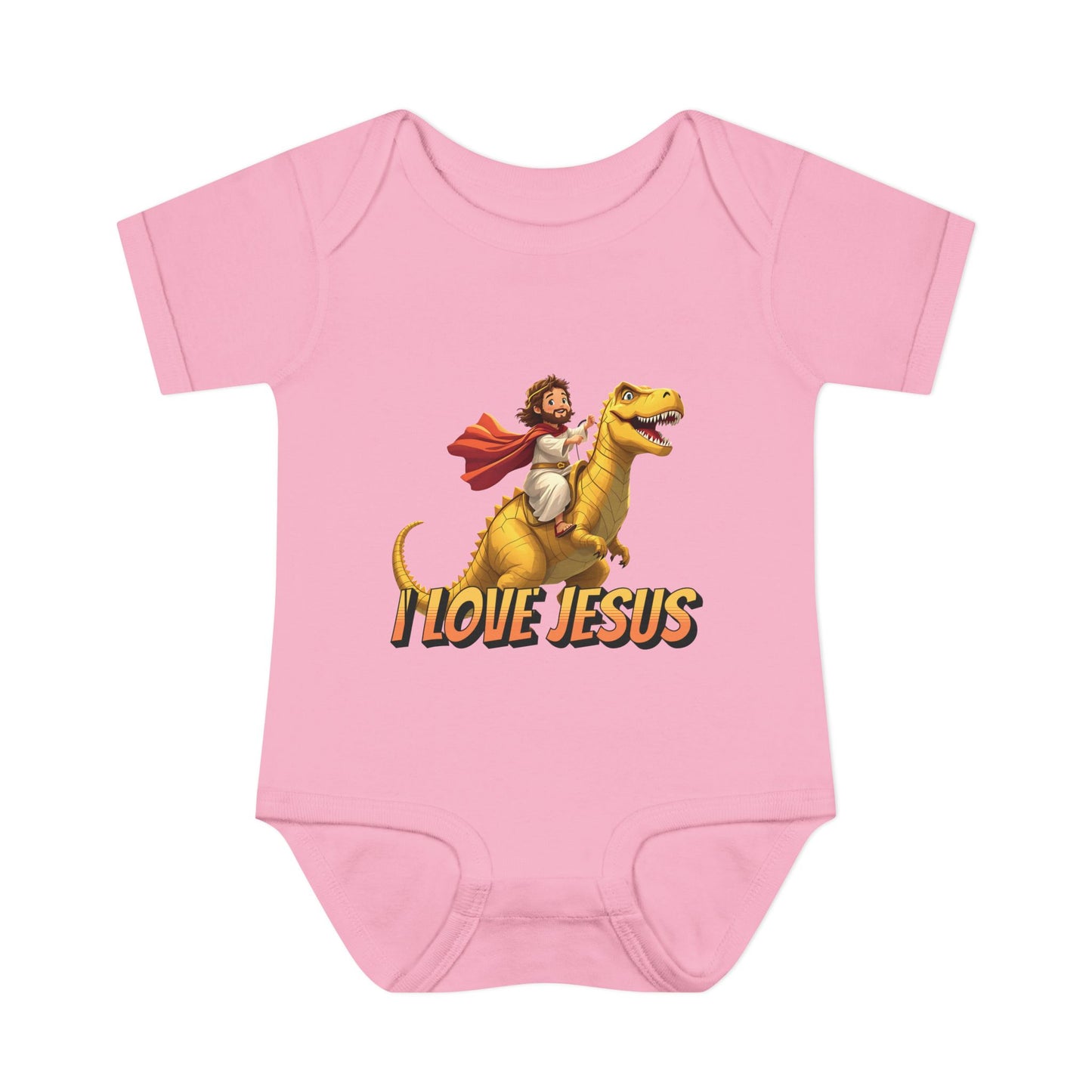 I Love Jesus T-Rex Infant Bodysuit - Christian Baby Apparel