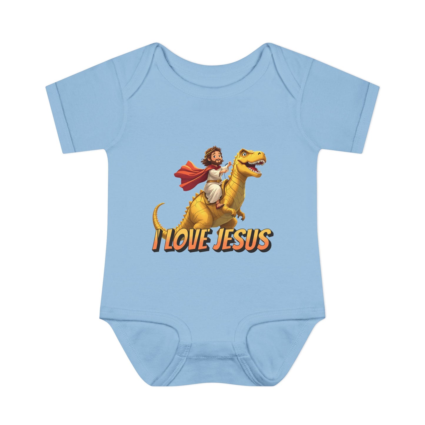I Love Jesus T-Rex Infant Bodysuit - Christian Baby Apparel