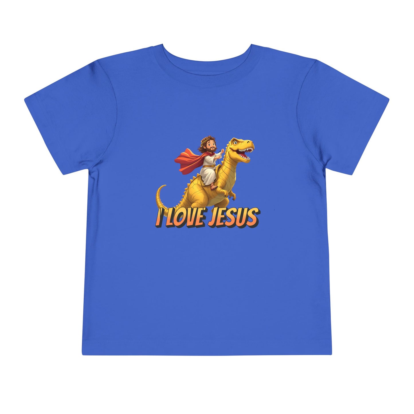 I Love Jesus! Jesus Riding a T-Rex | Toddler T-Shirt