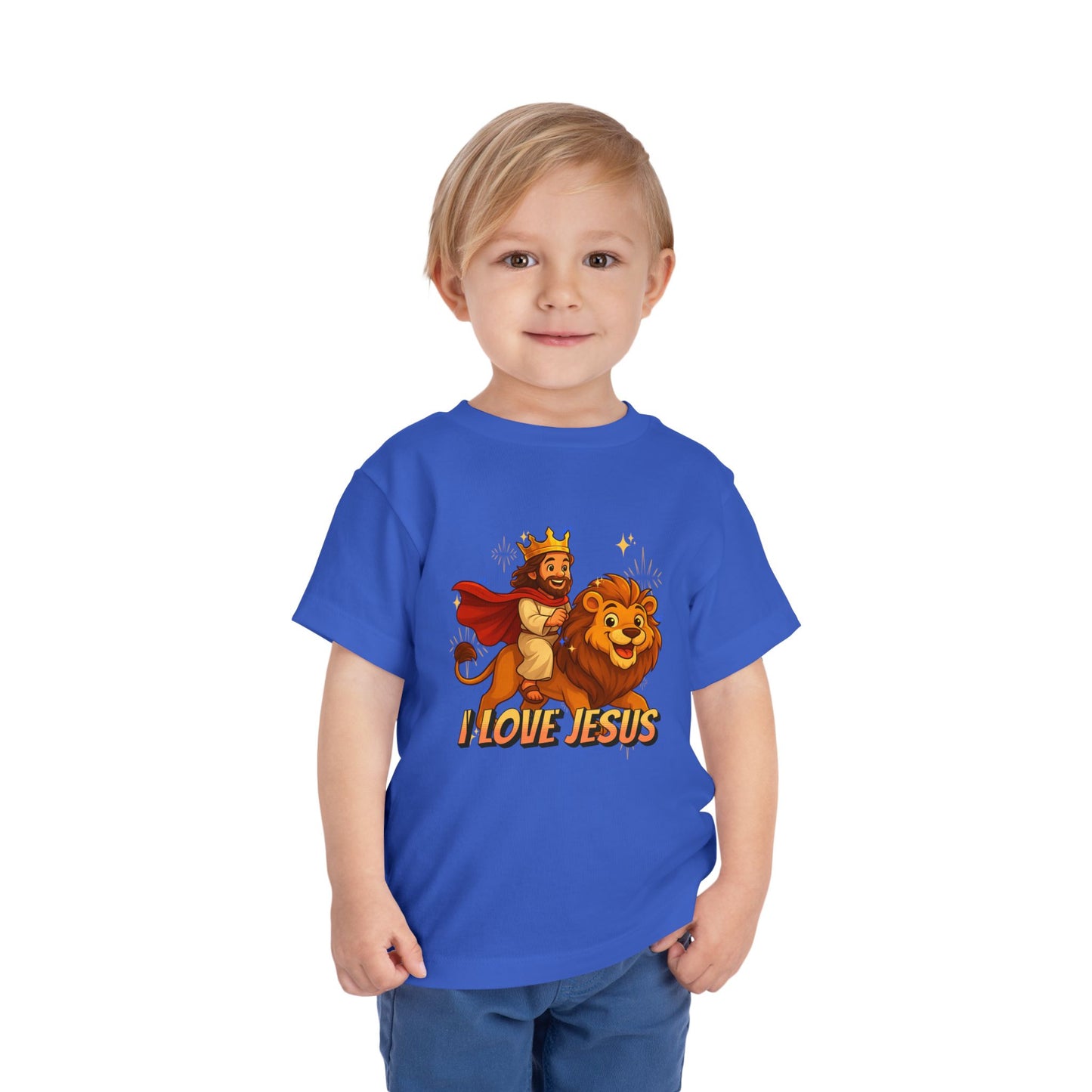 I Love Jesus! Jesus Riding a Lion | Toddler T-Shirt