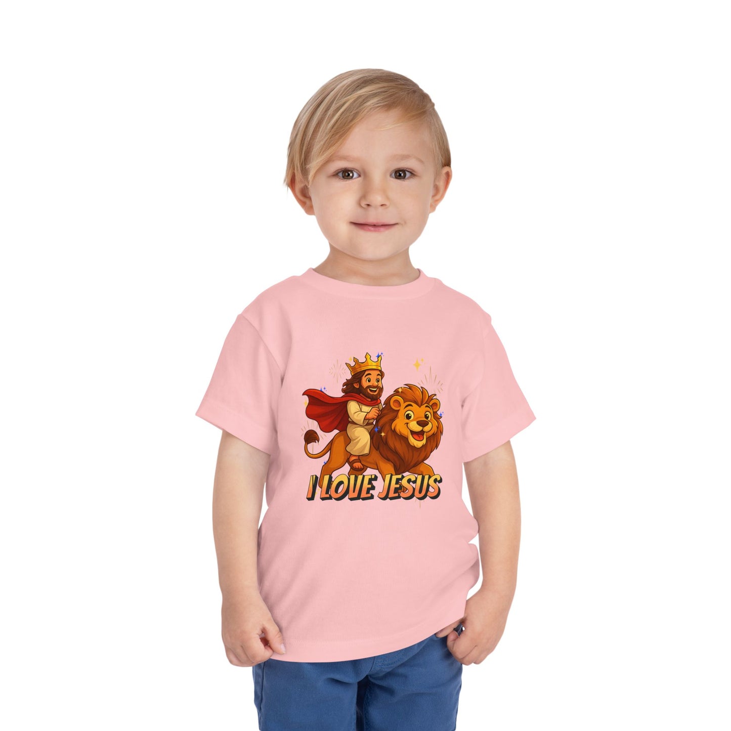 I Love Jesus! Jesus Riding a Lion | Toddler T-Shirt