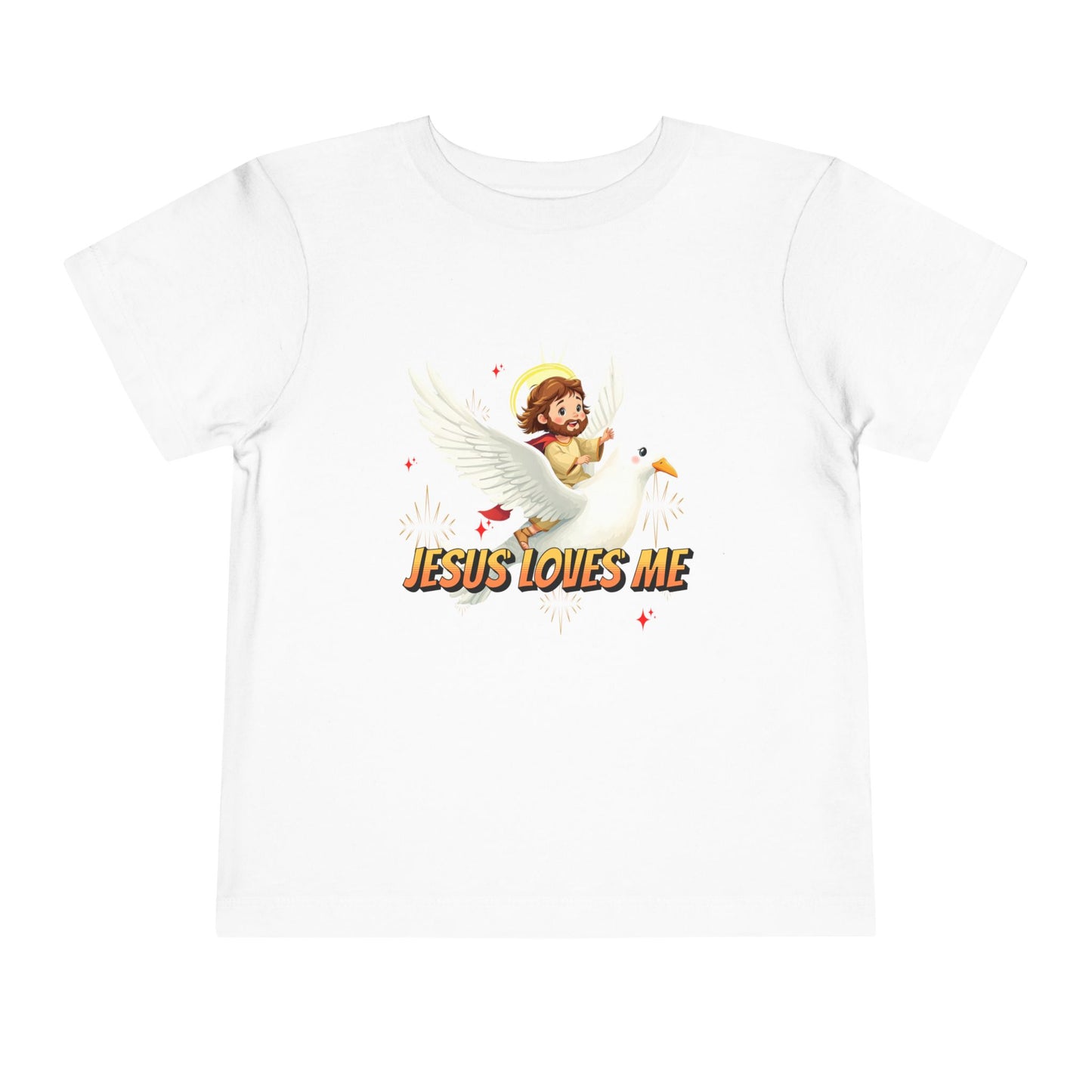 Jesus Loves Me! Jesus Riding a Dove | Toddler T-Shirt