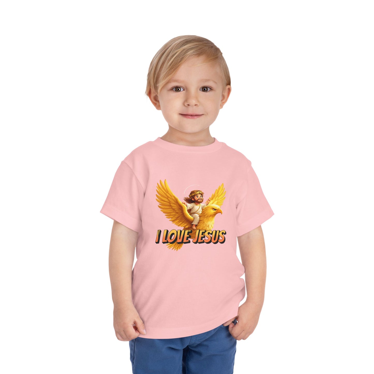 I Love Jesus! Jesus Riding an Eagle | Toddler T-Shirt