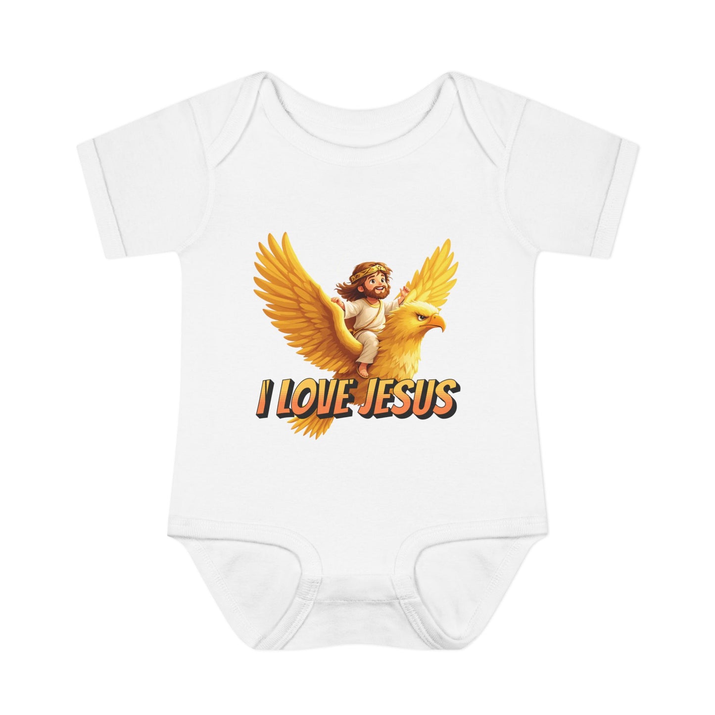 I Love Jesus Eagle Infant Bodysuit - Christian Baby Apparel