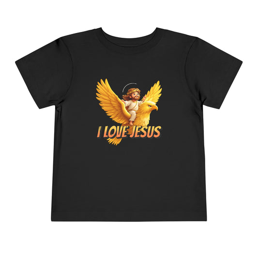 I Love Jesus! Jesus Riding an Eagle | Toddler T-Shirt