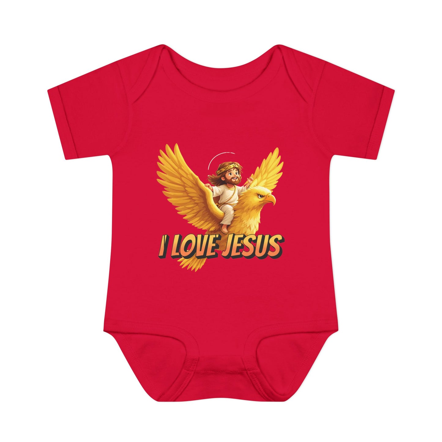 I Love Jesus Eagle Infant Bodysuit - Christian Baby Apparel