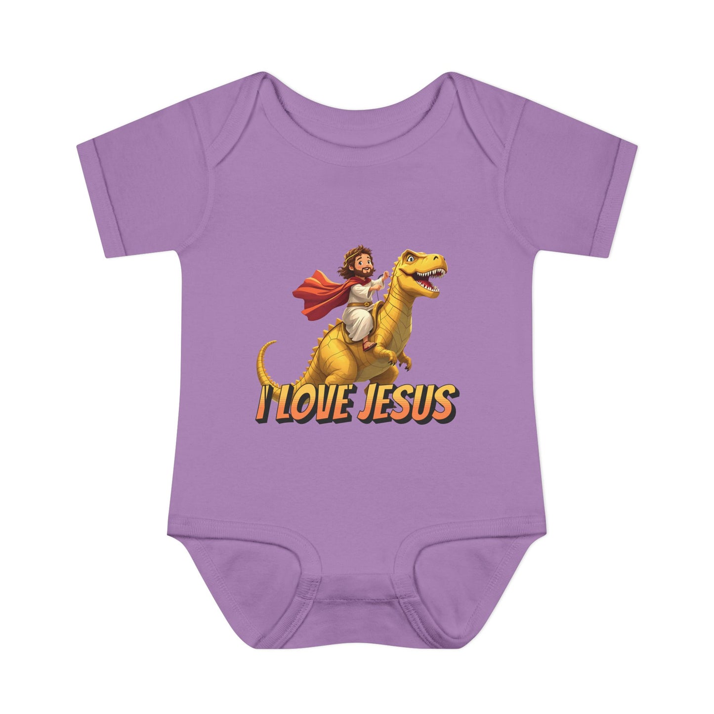 I Love Jesus T-Rex Infant Bodysuit - Christian Baby Apparel