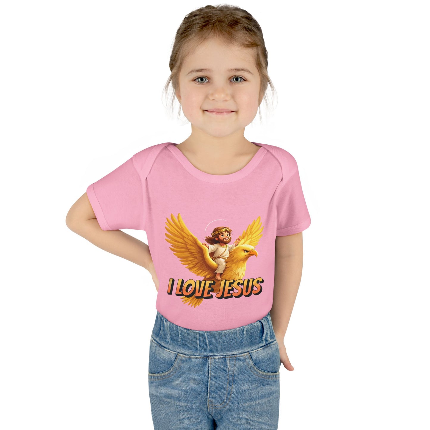 I Love Jesus Eagle Infant Bodysuit - Christian Baby Apparel