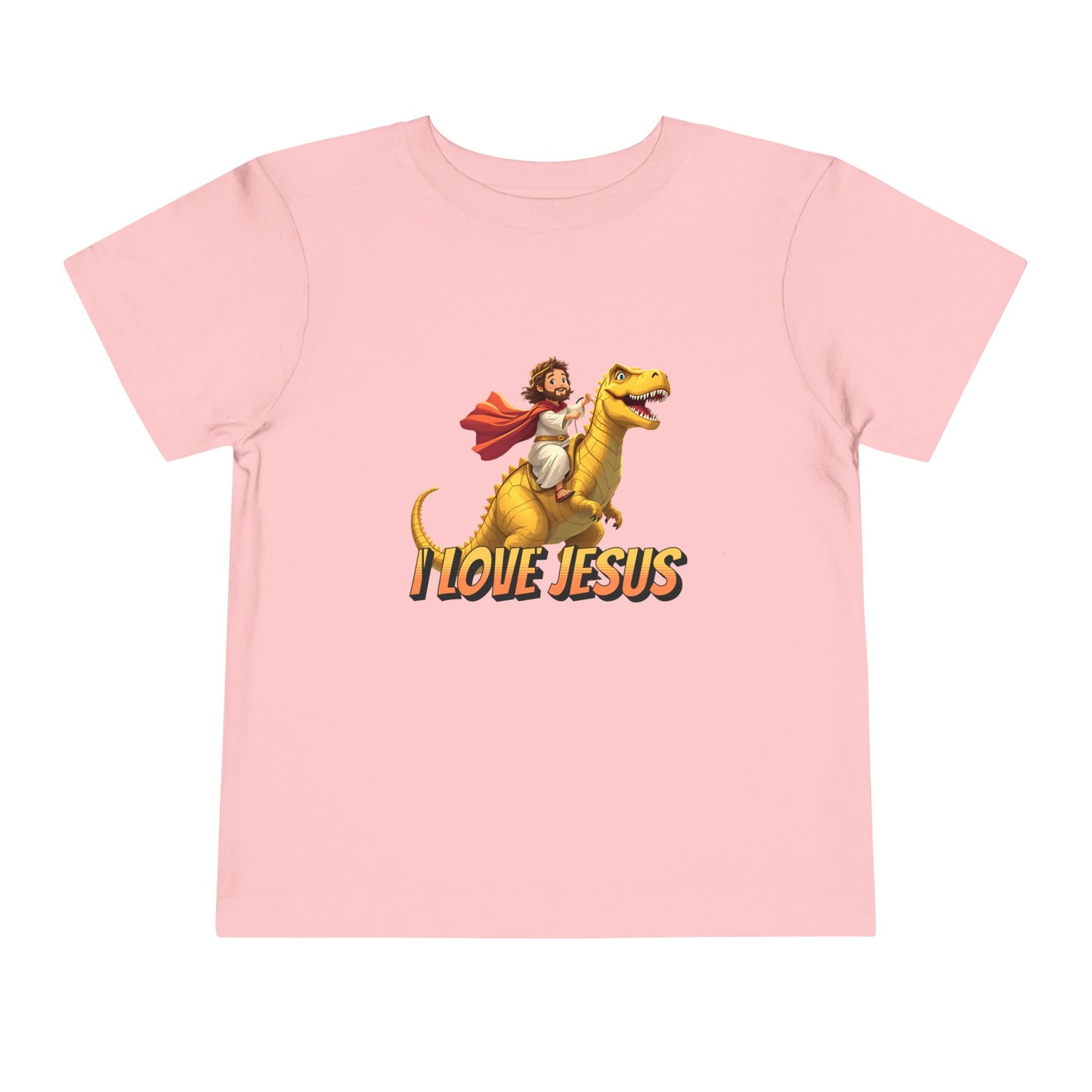 I Love Jesus! Jesus Riding a T-Rex | Toddler T-Shirt