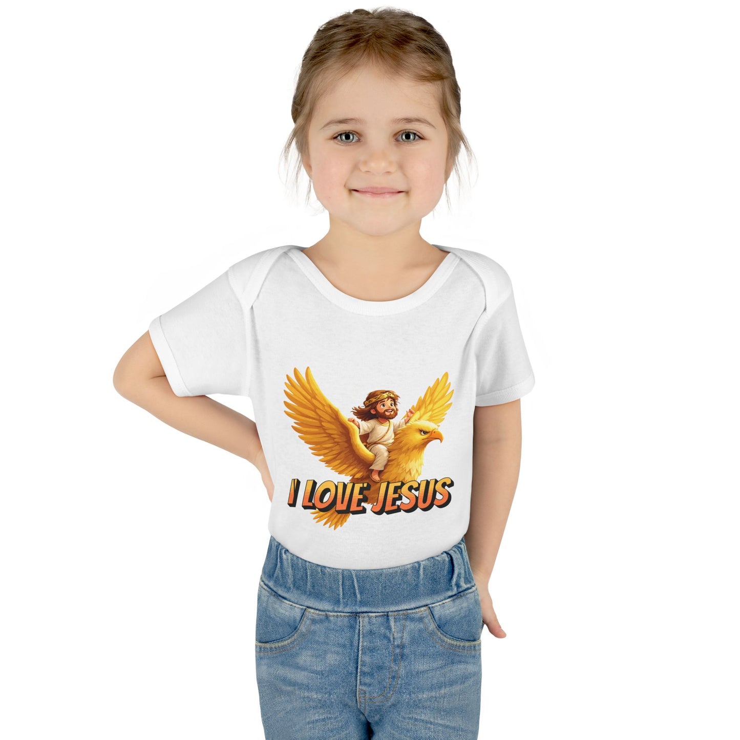 I Love Jesus Eagle Infant Bodysuit - Christian Baby Apparel