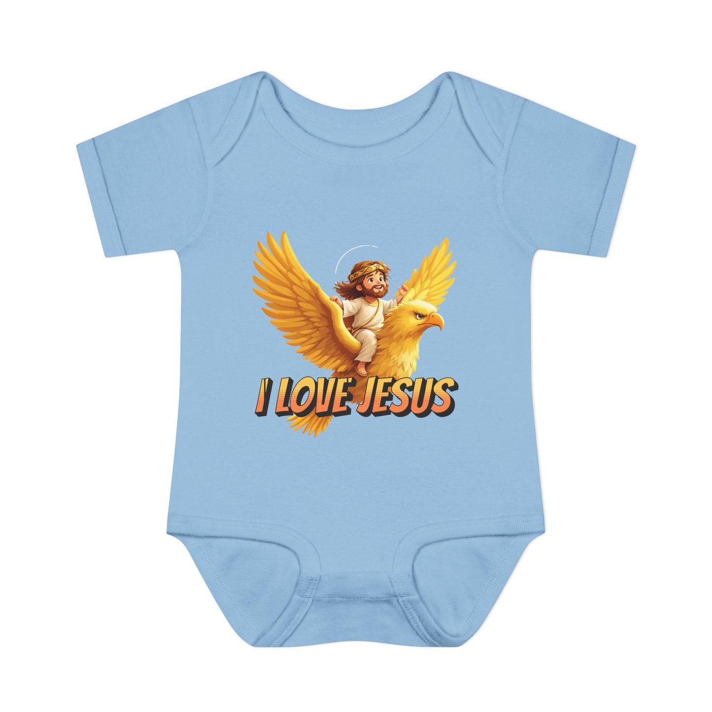 I Love Jesus Eagle Infant Bodysuit - Christian Baby Apparel
