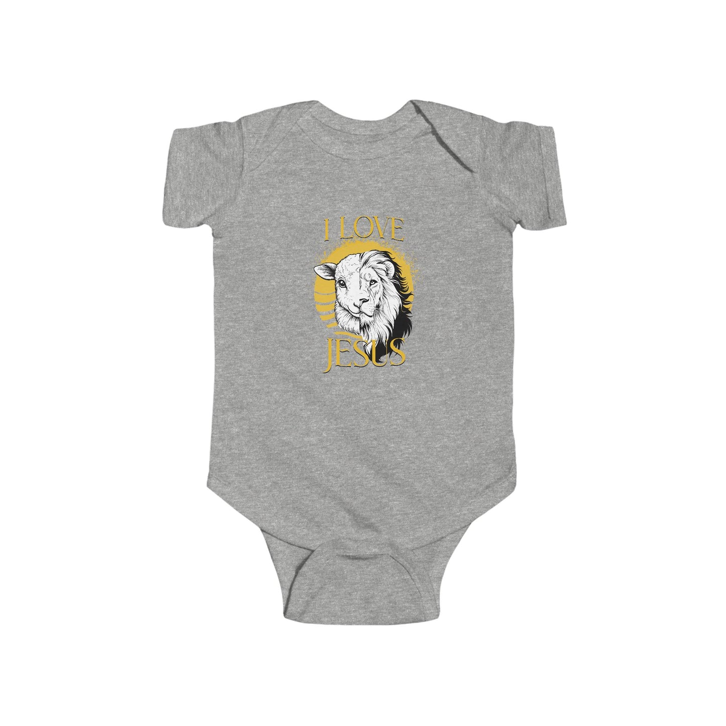 I Love Jesus Infant Bodysuit - Lion and Lamb Baby Clothes