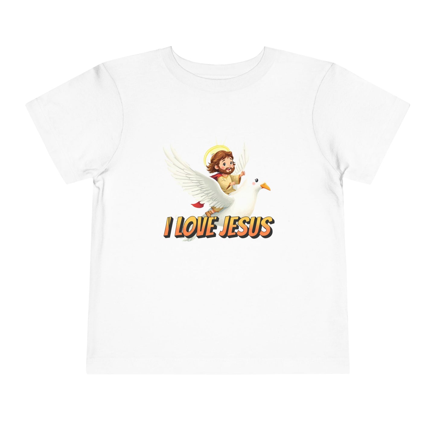 I Love Jesus! Jesus Riding a Dove | Toddler T-Shirt