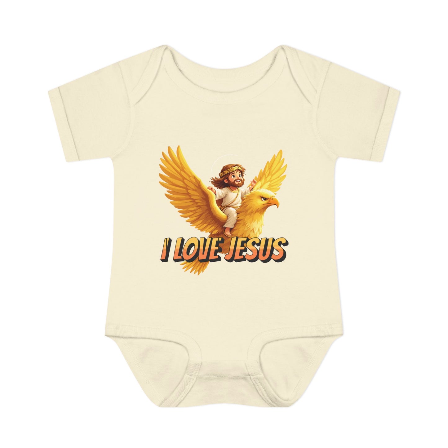 I Love Jesus Eagle Infant Bodysuit - Christian Baby Apparel