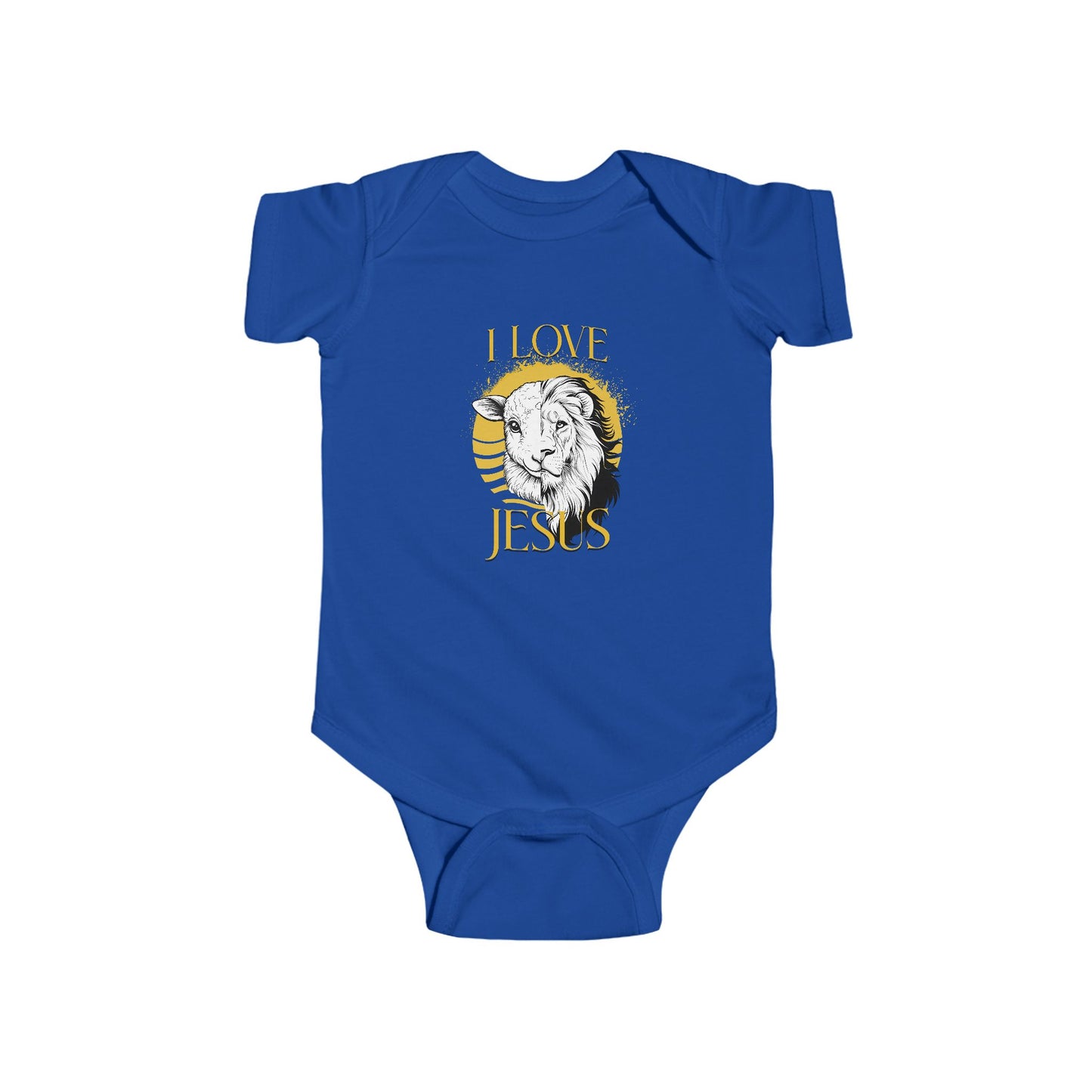 I Love Jesus Infant Bodysuit - Lion and Lamb Baby Clothes