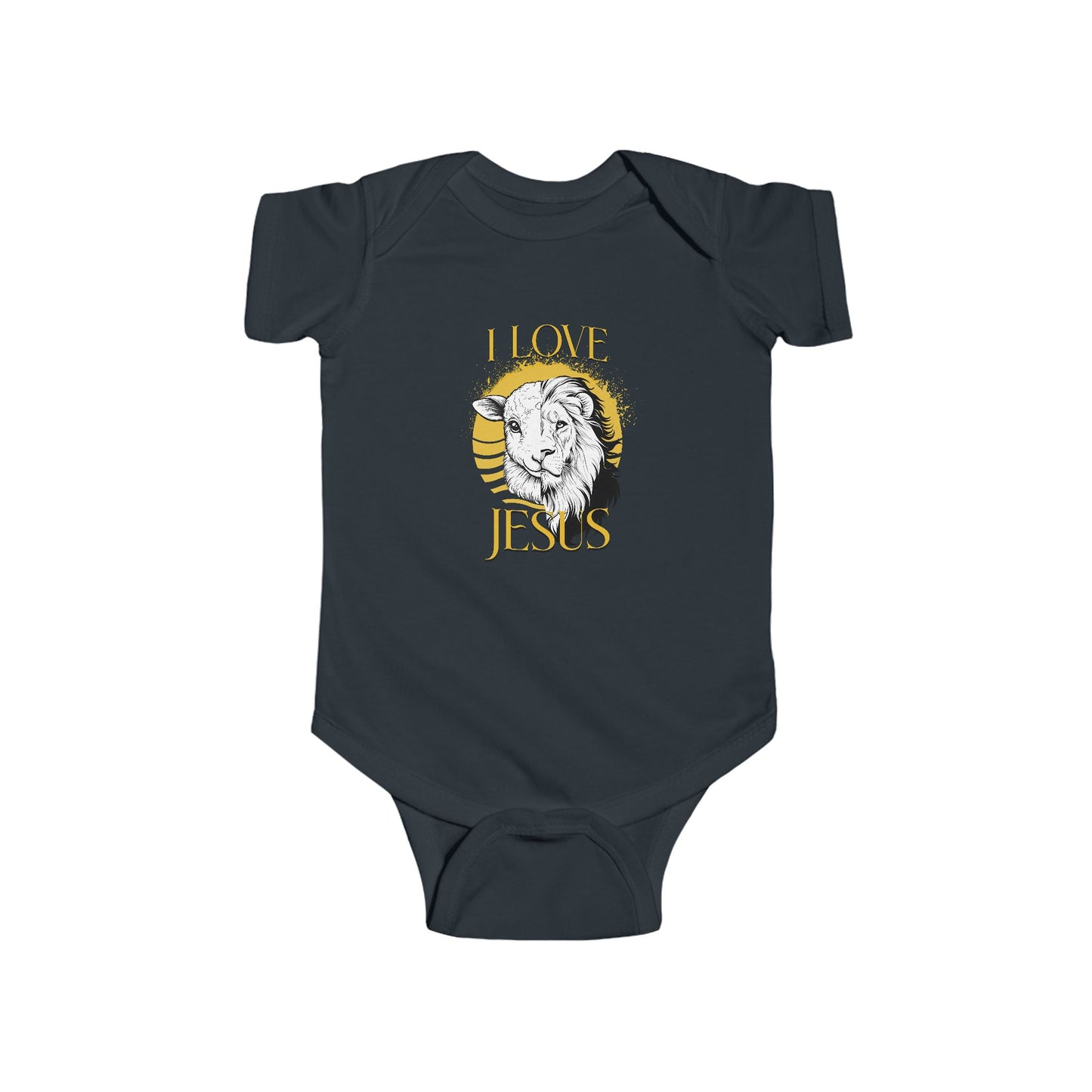 I Love Jesus Infant Bodysuit - Lion and Lamb Baby Clothes