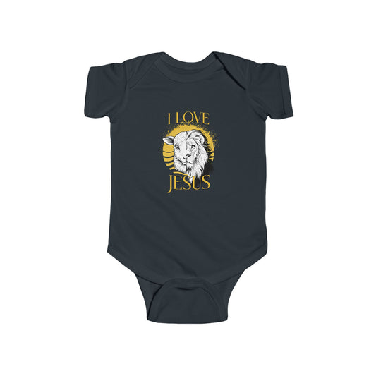 I Love Jesus Infant Bodysuit - Lion and Lamb Baby Clothes