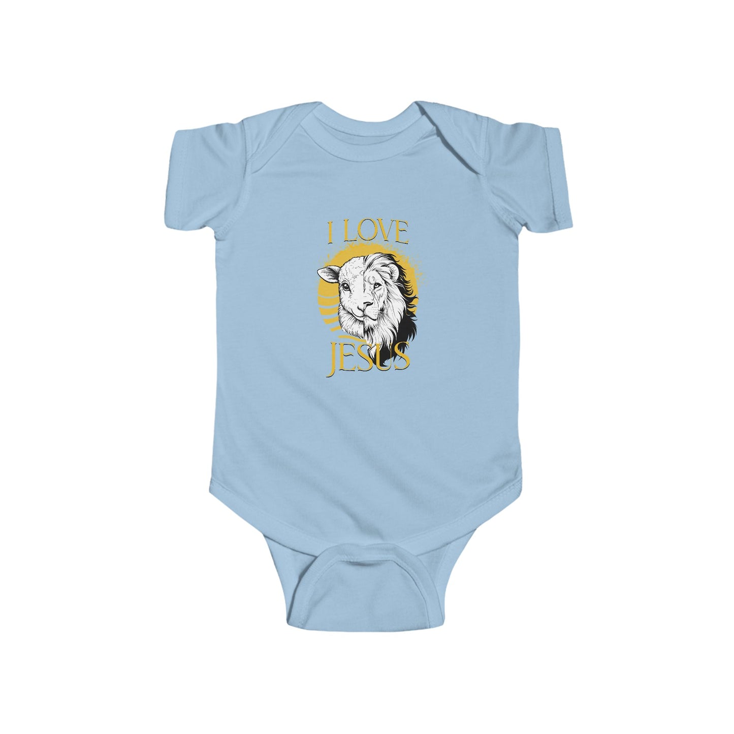 I Love Jesus Infant Bodysuit - Lion and Lamb Baby Clothes