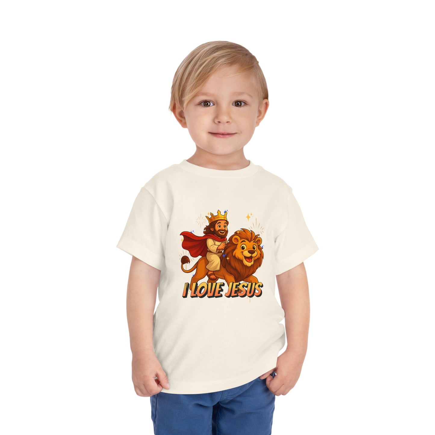 I Love Jesus! Jesus Riding a Lion | Toddler T-Shirt