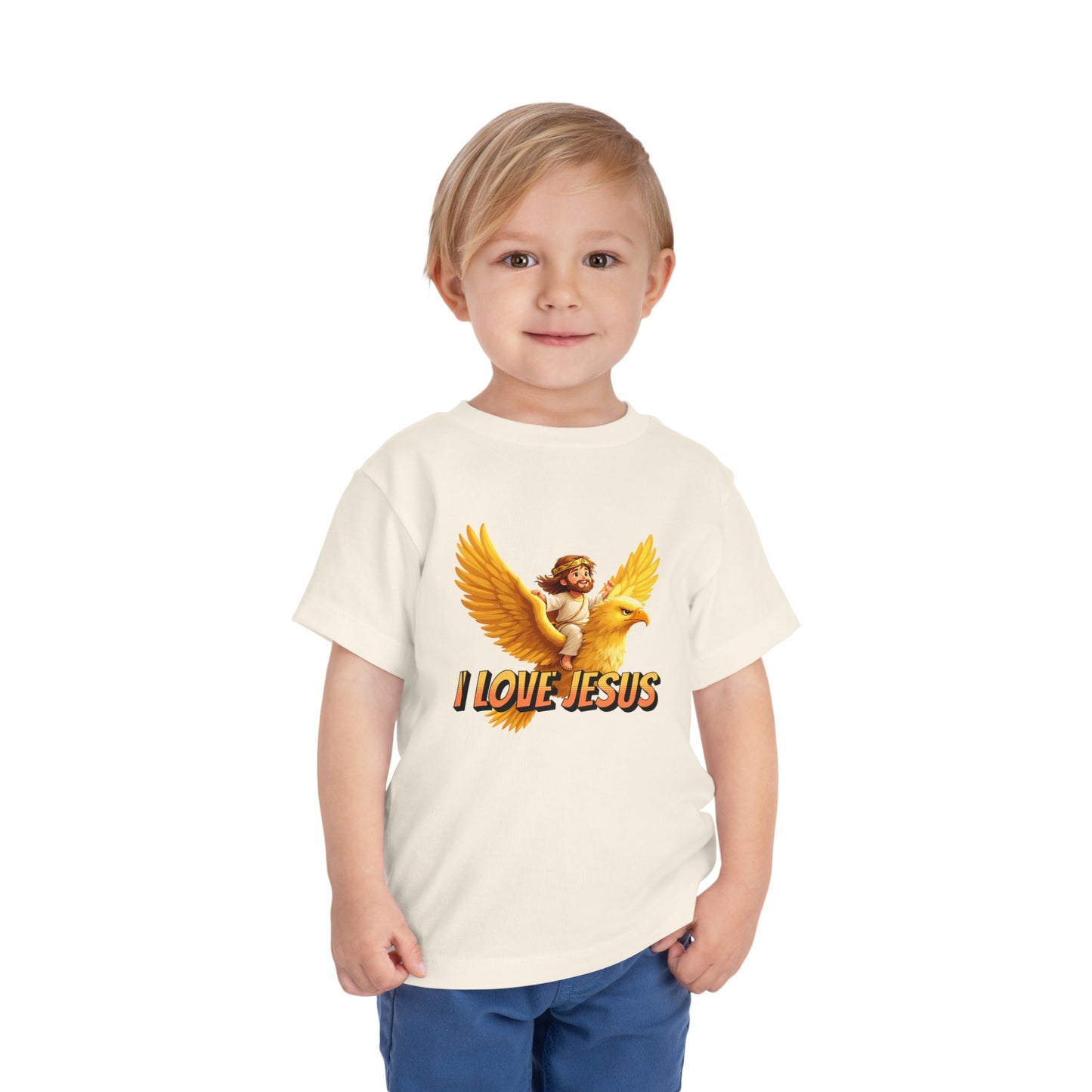 I Love Jesus! Jesus Riding an Eagle | Toddler T-Shirt